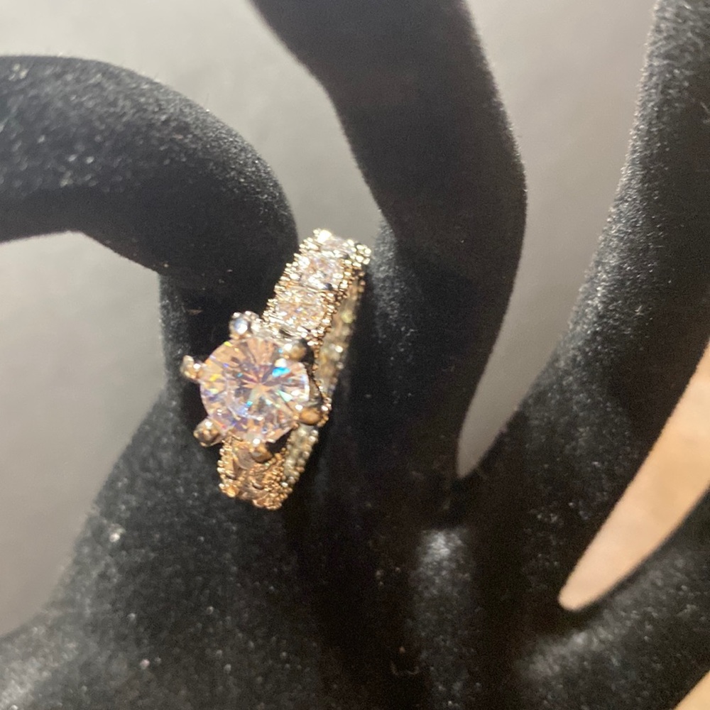 Solitaire Silver Ring - image 1